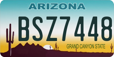 AZ license plate BSZ7448