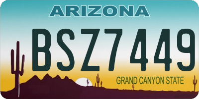 AZ license plate BSZ7449