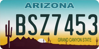 AZ license plate BSZ7453