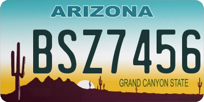 AZ license plate BSZ7456