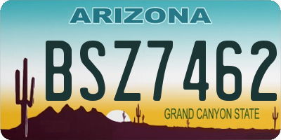 AZ license plate BSZ7462