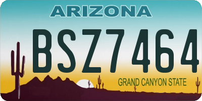 AZ license plate BSZ7464