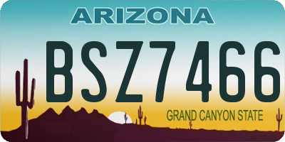 AZ license plate BSZ7466