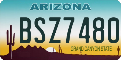 AZ license plate BSZ7480