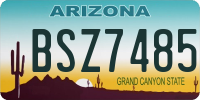 AZ license plate BSZ7485