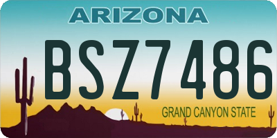 AZ license plate BSZ7486