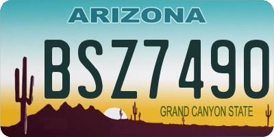 AZ license plate BSZ7490