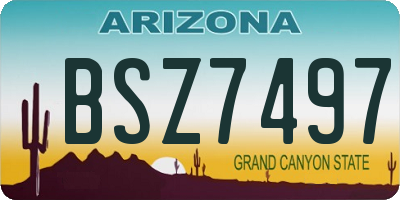 AZ license plate BSZ7497