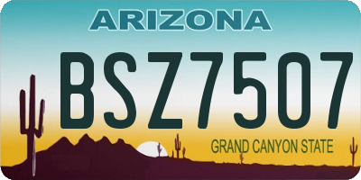 AZ license plate BSZ7507