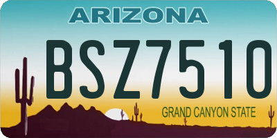 AZ license plate BSZ7510