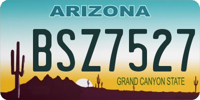 AZ license plate BSZ7527