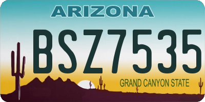 AZ license plate BSZ7535