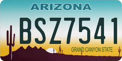 AZ license plate BSZ7541