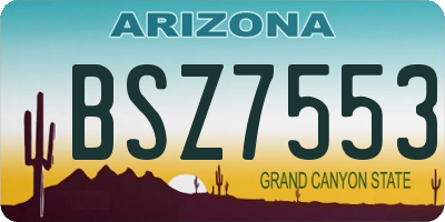 AZ license plate BSZ7553