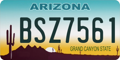 AZ license plate BSZ7561