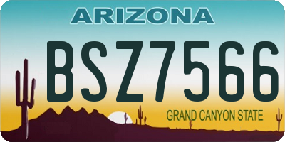 AZ license plate BSZ7566