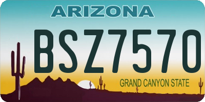 AZ license plate BSZ7570