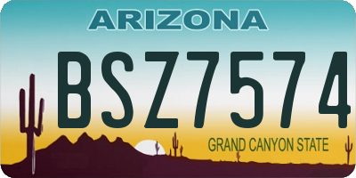 AZ license plate BSZ7574