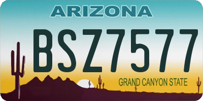 AZ license plate BSZ7577