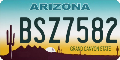 AZ license plate BSZ7582