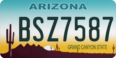 AZ license plate BSZ7587