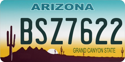 AZ license plate BSZ7622