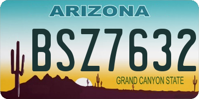 AZ license plate BSZ7632