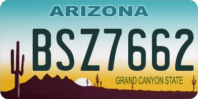 AZ license plate BSZ7662