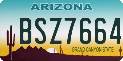 AZ license plate BSZ7664