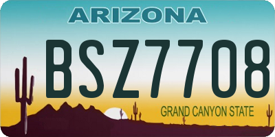 AZ license plate BSZ7708