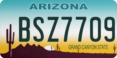 AZ license plate BSZ7709