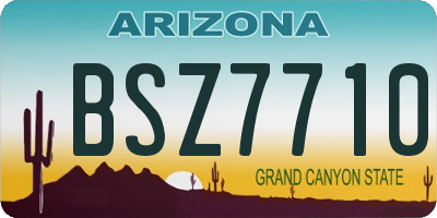 AZ license plate BSZ7710