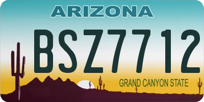 AZ license plate BSZ7712