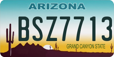 AZ license plate BSZ7713