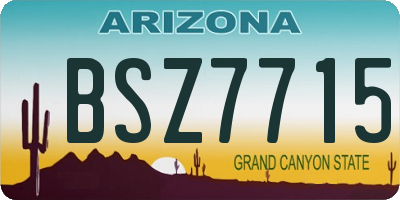 AZ license plate BSZ7715