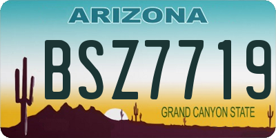 AZ license plate BSZ7719