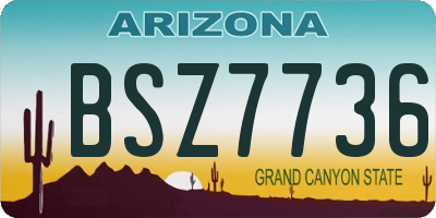 AZ license plate BSZ7736