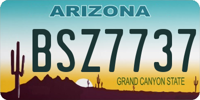 AZ license plate BSZ7737