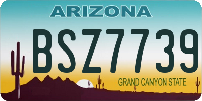 AZ license plate BSZ7739