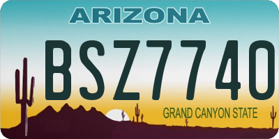 AZ license plate BSZ7740