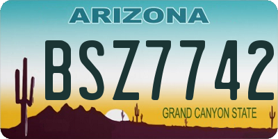 AZ license plate BSZ7742