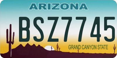 AZ license plate BSZ7745