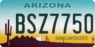 AZ license plate BSZ7750