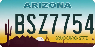 AZ license plate BSZ7754