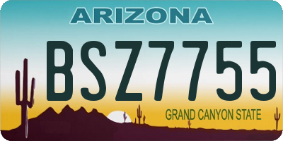 AZ license plate BSZ7755