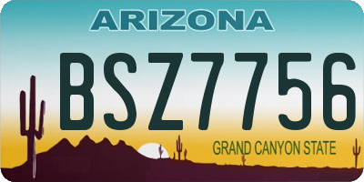 AZ license plate BSZ7756