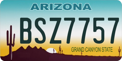 AZ license plate BSZ7757