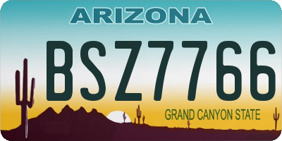 AZ license plate BSZ7766