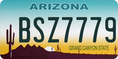 AZ license plate BSZ7779