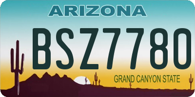 AZ license plate BSZ7780